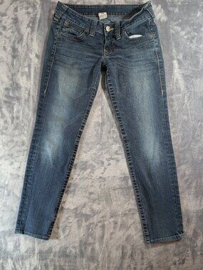 True Religion Stella Skinny Jeans Womens 30 Low Rise Made in USA Stretch Denim